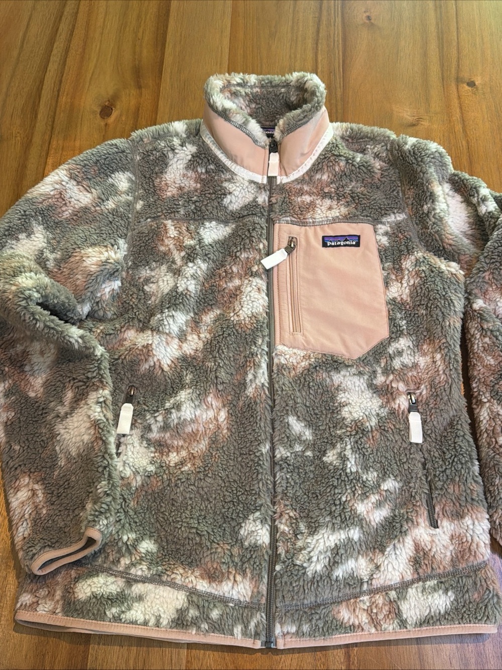 Patagonia Classic Retro-X Fleece Jacket Snow Pine Garden Green Womens Size M